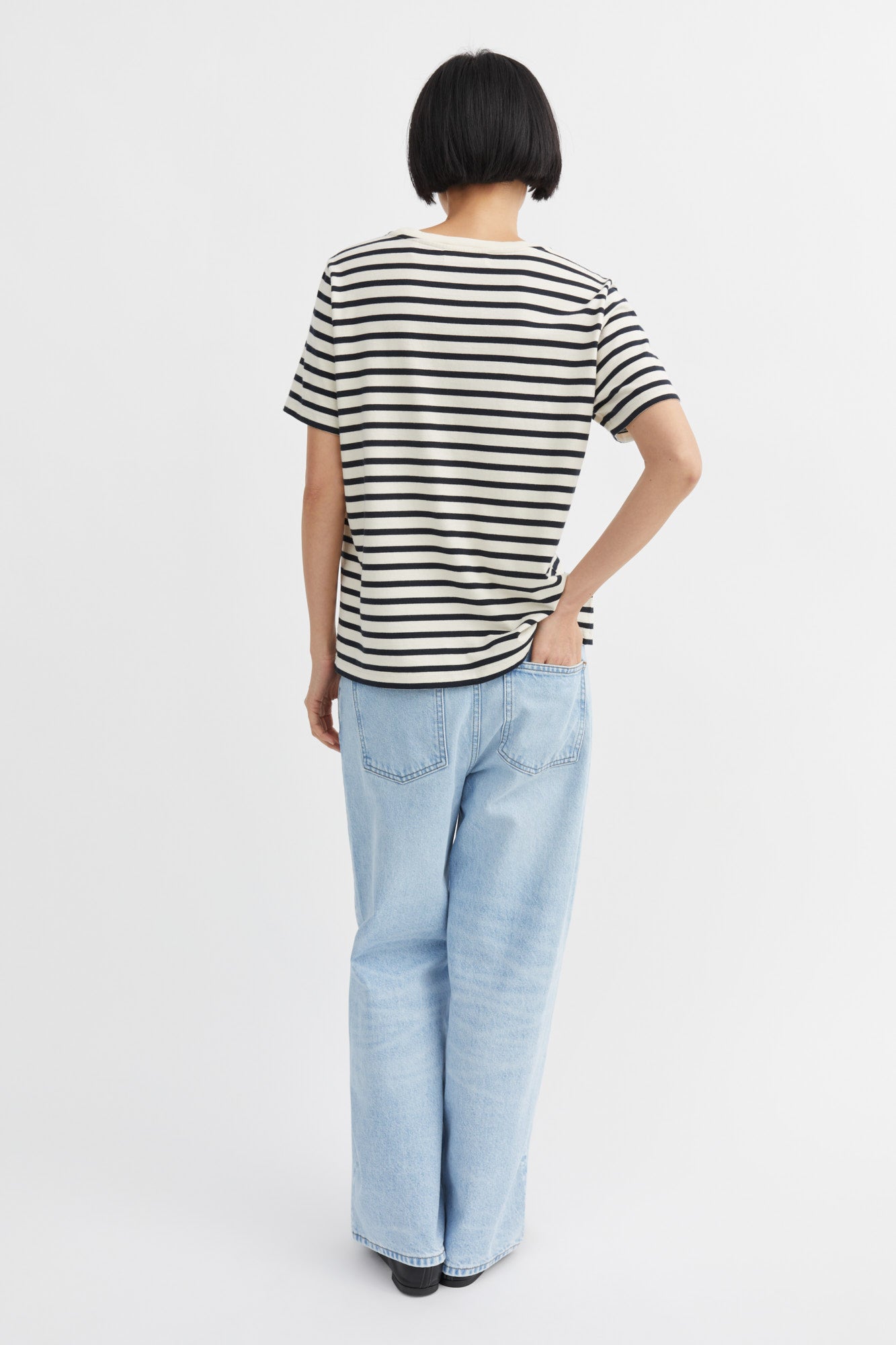 Skall Studio Loui regular tee T-shirt Dark navy/White stripe